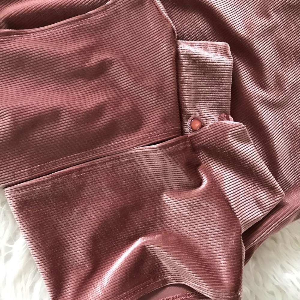 Velour-type midi dress.